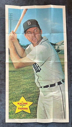 1968 Topps Baseball Posters #009 Al Kaline Tigers EX-MT 529768