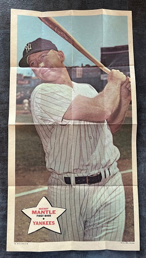1968 Topps Baseball Posters #018 Mickey Mantle Yankees EX+/EX-MT 529776