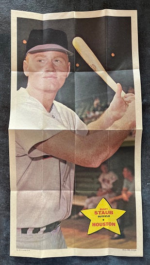 1968 Topps Baseball Posters #022 Rusty Staub Astros EX 529780