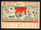 1956 Topps Baseball #079 Sandy Koufax Dodgers EX-MT White 529786