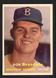 1957 Topps Baseball #018 Don Drysdale Dodgers EX-MT 529795