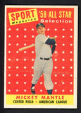 1958 Topps Baseball #487 Mickey Mantle A.S. Yankees EX-MT 529805