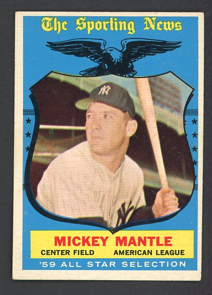 1959 Topps Baseball #564 Mickey Mantle A.S. Yankees EX-MT 529817