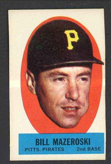 1963 Topps Baseball Peel Offs Bill Mazeroski Pirates EX-MT 529843