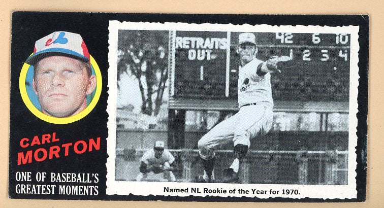 1971 Topps Baseball Greatest Moments #004 Carl Morton Expos VG-EX 529869