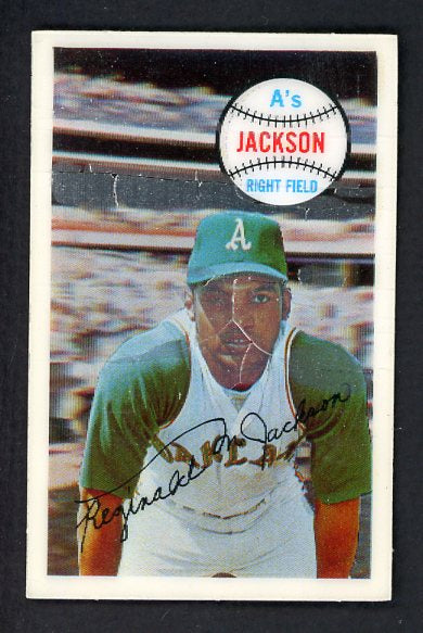 1970 Kelloggs Baseball #032 Reggie Jackson A's Cracked 529928