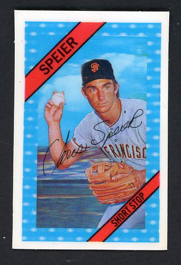 1972 Kelloggs #028 Chris Speier Giants NR-MT 530075