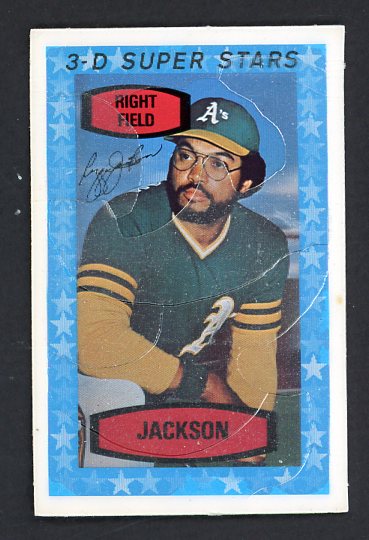 1975 Kelloggs Baseball #054 Reggie Jackson A's Cracked 530133