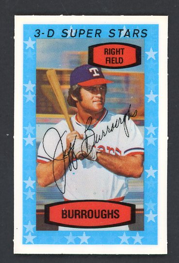 1975 Kelloggs Baseball #008 Jeff Burroughs Rangers NR-MT 530141