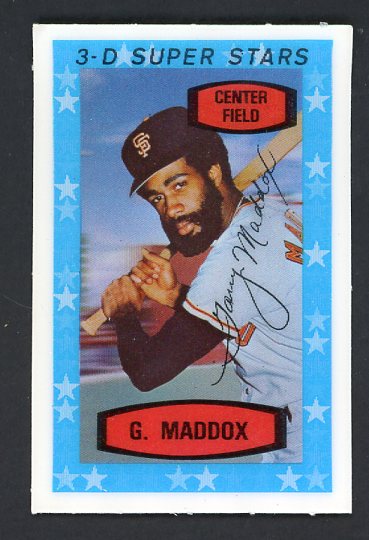 1975 Kelloggs Baseball #037 Garry Maddox Giants NR-MT 530156