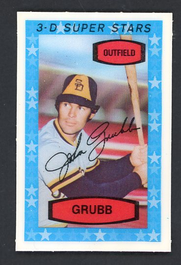 1975 Kelloggs Baseball #043 John Grubb Padres NR-MT 530159