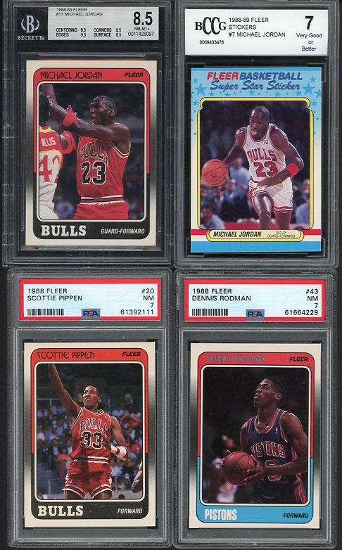 1988 Fleer Basketball Complete Set NR-MT Jordan Bird Johnson 530170