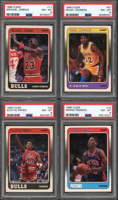 1988 Fleer Basketball Complete Set NR-MT Jordan Bird Johnson 530179