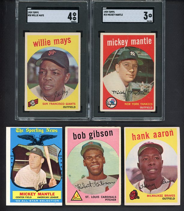 1959 Topps Baseball Complete Set Mid Grade Gibson Mantle Aaron 530188