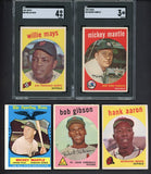 1959 Topps Baseball Complete Set Mid Grade Gibson Mantle Aaron 530188