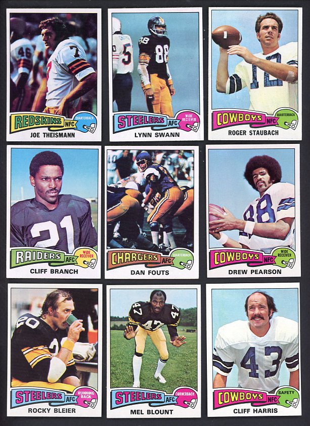 1975 Topps Football Complete Set EX-MT Swann Fouts Staubach 530190