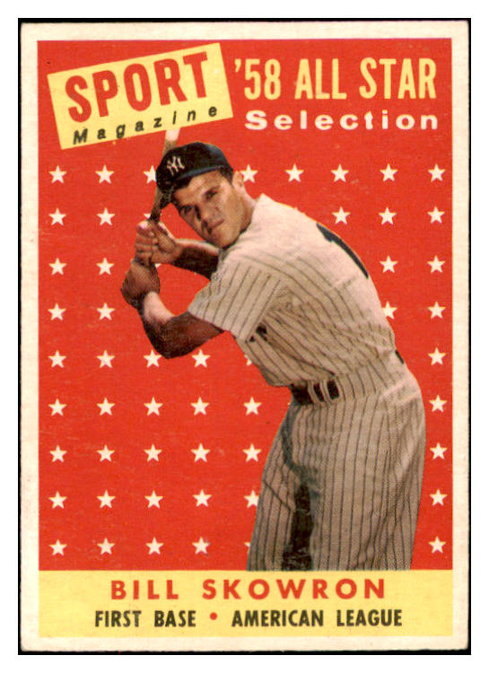 1958 Topps Baseball #477 Bill Skowron A.S. Yankees EX-MT 530200