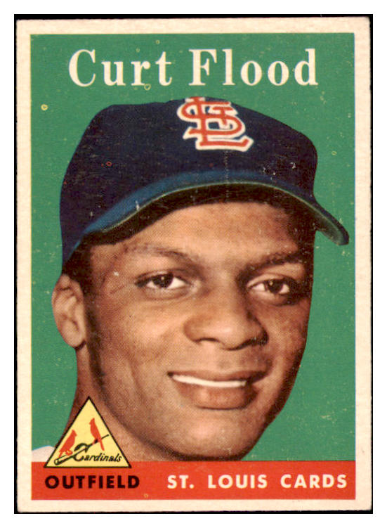 1958 Topps Baseball #464 Curt Flood Cardinals EX-MT 530206