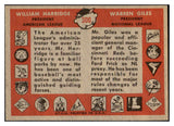 1958 Topps Baseball #300 Warren Giles William Harridge EX-MT 530213