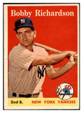 1958 Topps Baseball #101 Bobby Richardson Yankees EX-MT 530220