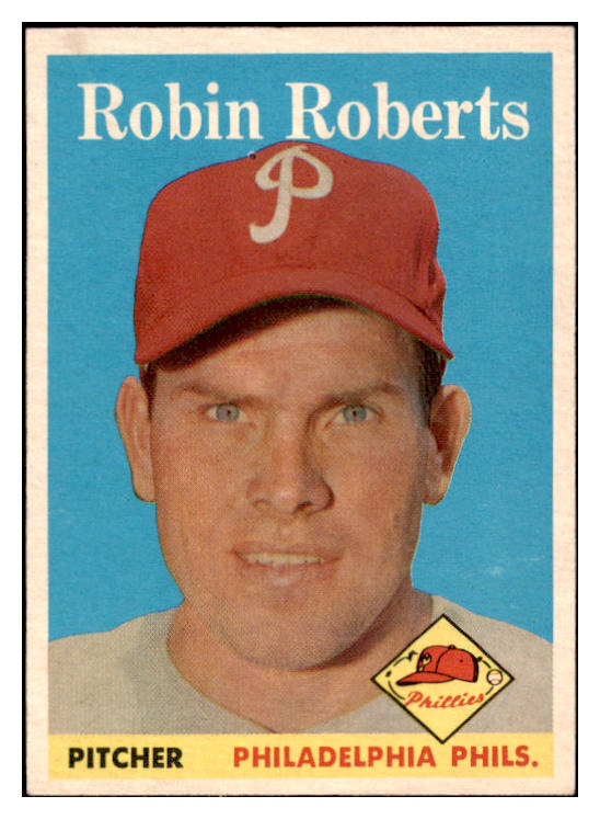 1958 Topps Baseball #090 Robin Roberts Phillies EX-MT 530231