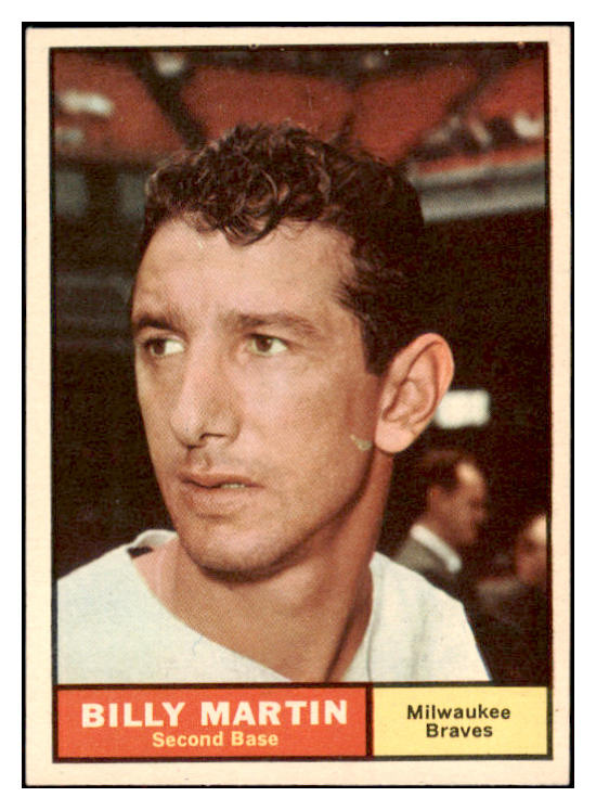 1961 Topps Baseball #089 Billy Martin Braves EX-MT 530249