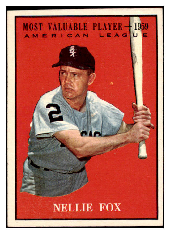 1961 Topps Baseball #477 Nellie Fox MVP White Sox EX-MT 530260