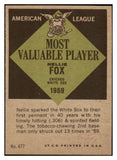 1961 Topps Baseball #477 Nellie Fox MVP White Sox EX-MT 530260