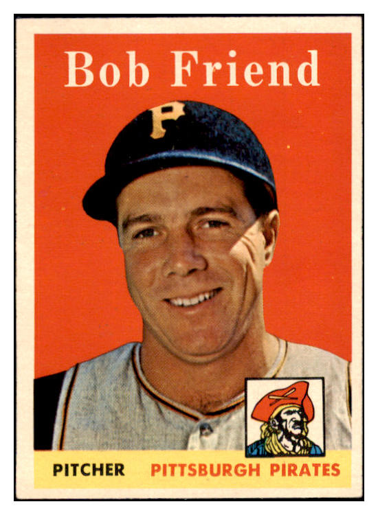 1958 Topps Baseball #315 Bob Friend Pirates NR-MT 530277