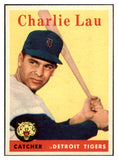 1958 Topps Baseball #448 Charlie Lau Tigers NR-MT 530281