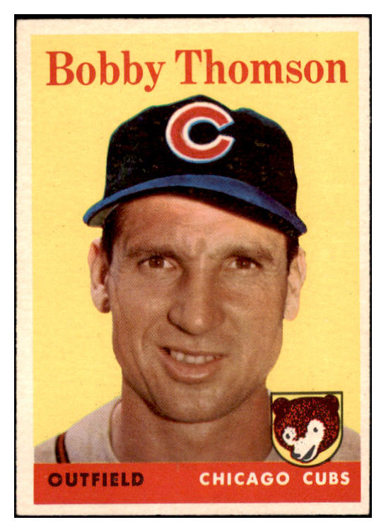 1958 Topps Baseball #430 Bobby Thomson Cubs NR-MT 530283