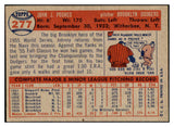 1957 Topps Baseball #277 Johnny Podres Dodgers EX+/EX-MT 530309