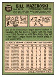 1967 Topps Baseball #510 Bill Mazeroski Pirates NR-MT 530324