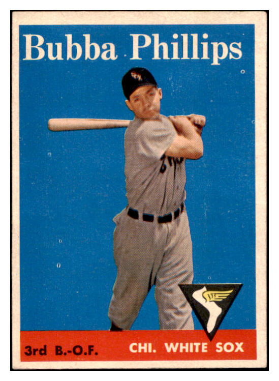 1958 Topps Baseball #212 Bubba Phillips White Sox EX-MT 530338