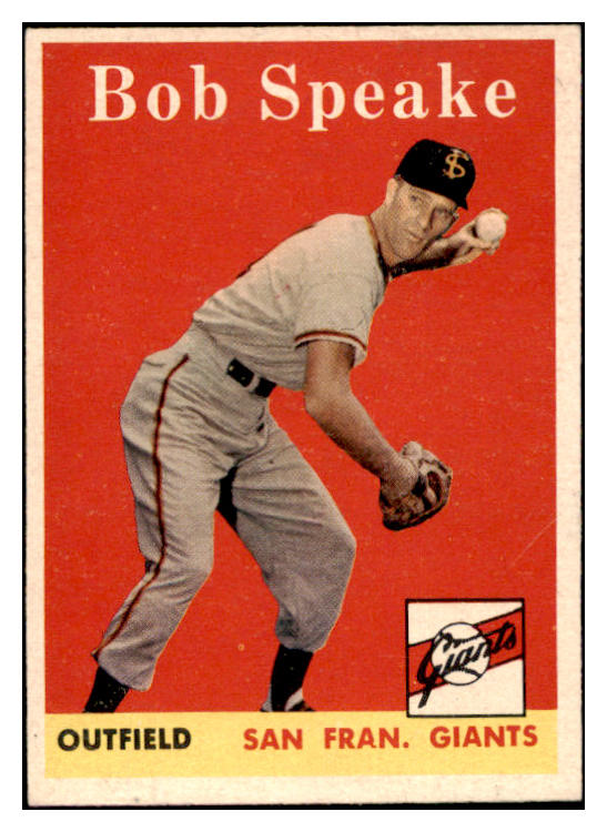 1958 Topps Baseball #437 Bob Speake Giants EX-MT 530341