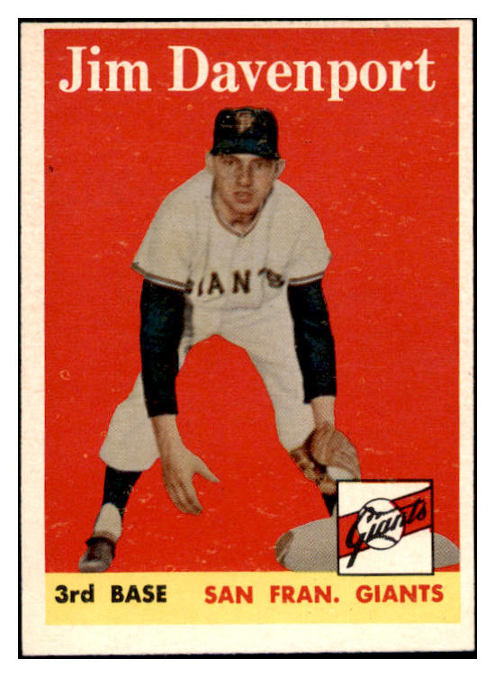 1958 Topps Baseball #413 Jim Davenport Giants EX-MT 530345