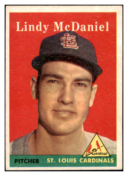 1958 Topps Baseball #180 Lindy McDaniel Cardinals EX-MT 530349