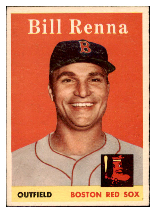 1958 Topps Baseball #473 Bill Renna Red Sox EX-MT 530350
