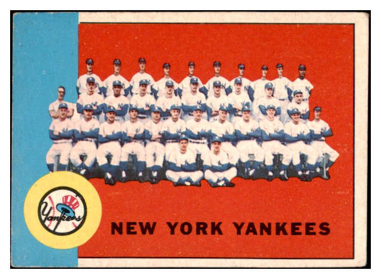 1963 Topps Baseball #247 New York Yankees Team VG-EX 530355
