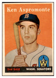 1958 Topps Baseball #405 Ken Aspromonte Senators EX-MT 530361