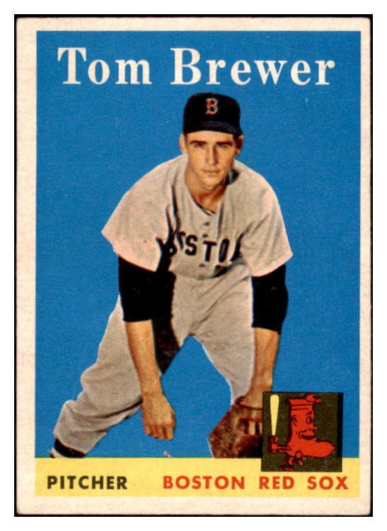 1958 Topps Baseball #220 Tom Brewer Red Sox EX-MT 530369
