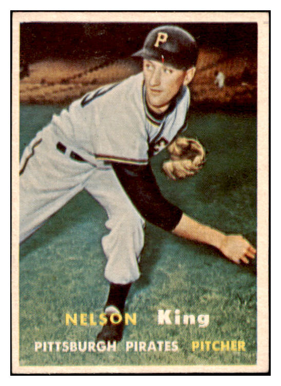 1957 Topps Baseball #349 Nelson King Pirates EX-MT 530372