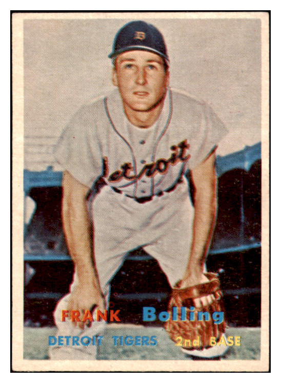 1957 Topps Baseball #325 Fran Bolling Tigers EX-MT 530388