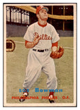 1957 Topps Baseball #332 Bob Bowman Phillies EX-MT 530392