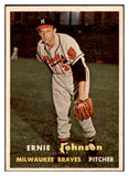 1957 Topps Baseball #333 Ernie Johnson Braves EX-MT 530393