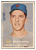 1957 Topps Baseball #293 Ted Abernathy Senators EX-MT 530397