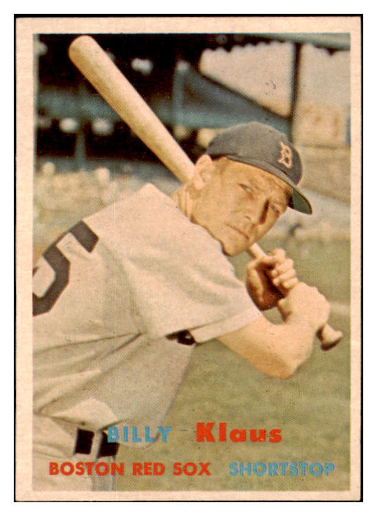 1957 Topps Baseball #292 Billy Klaus Red Sox EX-MT 530398