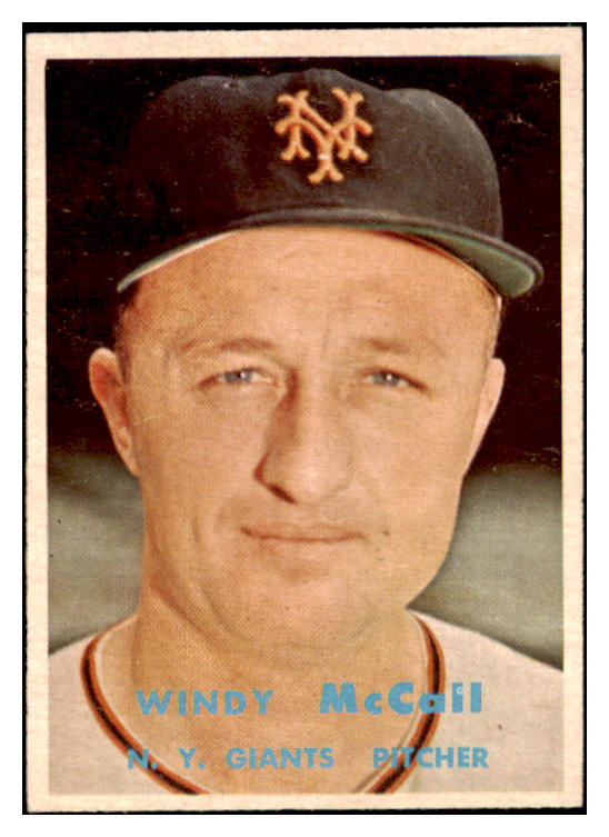 1957 Topps Baseball #291 Windy McCall Giants EX-MT 530399