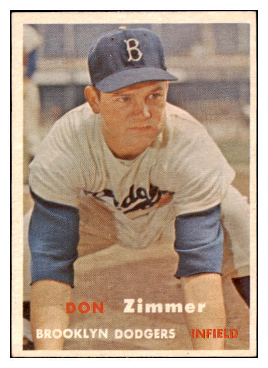 1957 Topps Baseball #284 Don Zimmer Dodgers EX-MT 530405
