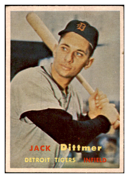 1957 Topps Baseball #282 Jack Dittmer Tigers EX-MT 530407